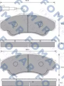 FOMAR FRICTION fo909881 -  Комплект тормозных колодок, дисковый тормоз